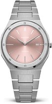 Valuchi Vrouwen Date-Master Roestvrijstaal Quartz Horloge -  Zilver Roze