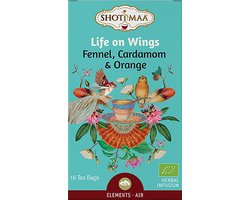 Shoti Maa Elements "Life on Wings" - Biologische kruidenthee-specerijenthee met venkel, kardemom en sinaasappel