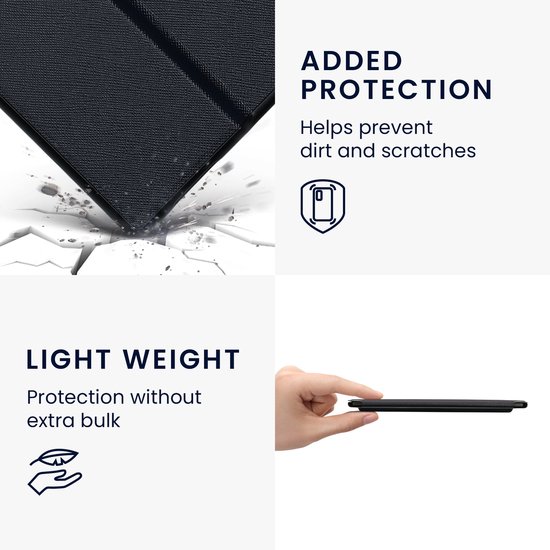 kwmobile e-reader hoesje geschikt voor Amazon Kindle Oasis 10. Generation hoes - E reader flip case met magnetische sluiting - Ereader cover - Tarotkaart design in donkerblauw / geel / zwart van Merkloos — afbeelding 4