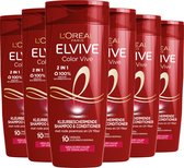 L'Oréal Paris Elvive Color Vive 2-in-1 Kleurbeschermende Shampoo & Conditioner Voordeelverpakking - Gekleurd Haar - 6 x 250ml