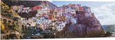 Acrylglas - Gekleurden Huizen op Bergen - Italië - 150x50 cm Foto op Acrylglas (Wanddecoratie op Acrylaat)
