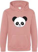 Pixeline Hoodie Panda Face roze 3-4 jaar - Pixeline - Trui - Stoer - Dier - Kinderkleding - Hoodie - Dierenprint - Animal - Kleding