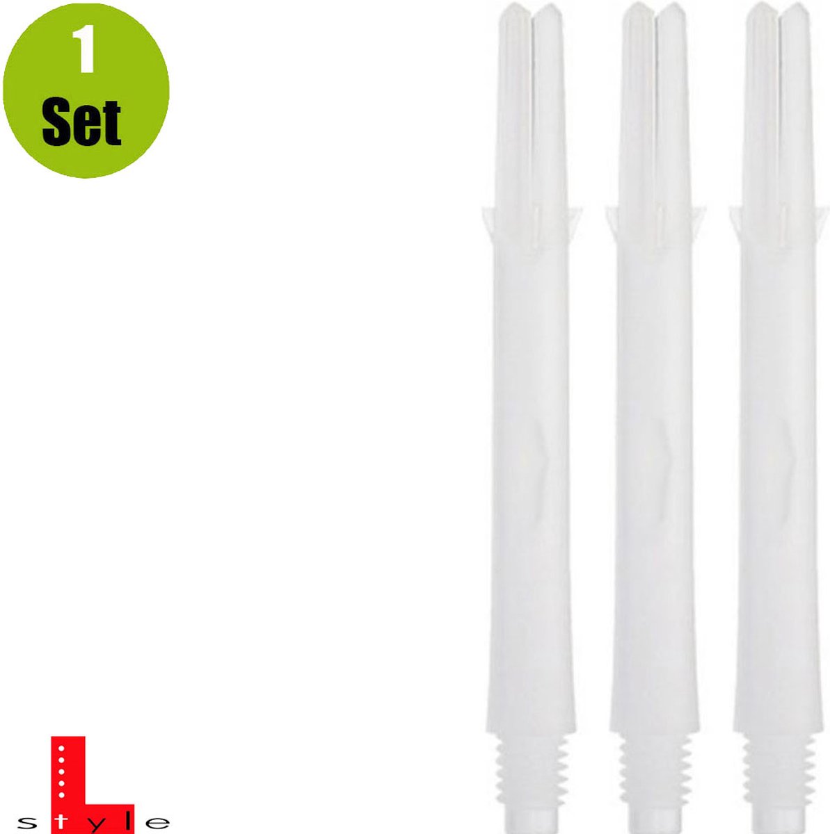 L-Style L-Shaft Locked Straight White - Dart Shafts Medium 330