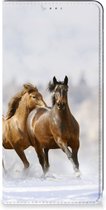 Wallet Book Case OPPO A17 Smart Cover Hoesje Paarden