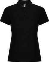 Zwarte dames unisex Polo korte mouwen Pegaso merk Roly maat L