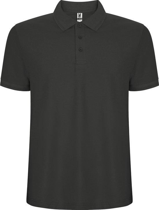 Donker Grijs heren unisex Polo korte mouwen Pegaso merk Roly maat XXL