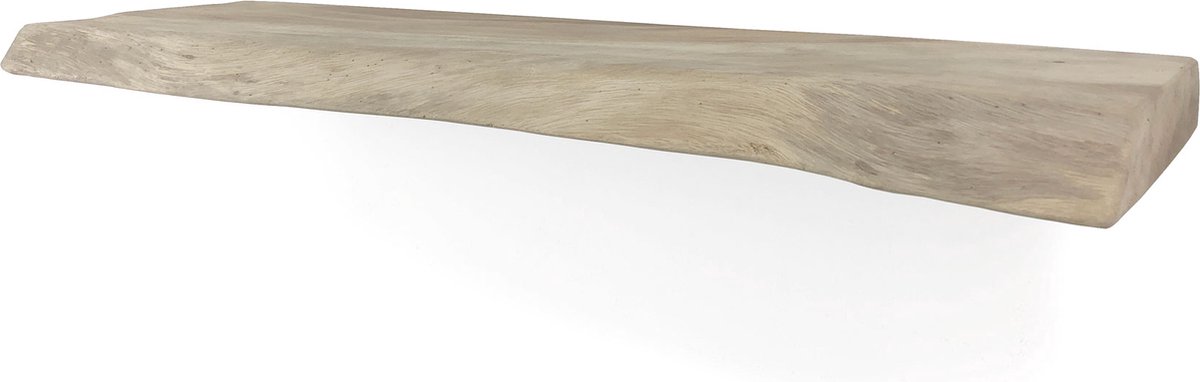 Suar zwevende wandplank 60 x 20 cm boomstam - Boomstam plank - Boomstam - Suar hout - Suar - Boomstam wandplank - Wandplank zwevend