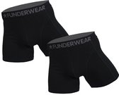 Funderwear 2 pak heren boxer zwart - Zwart - XL