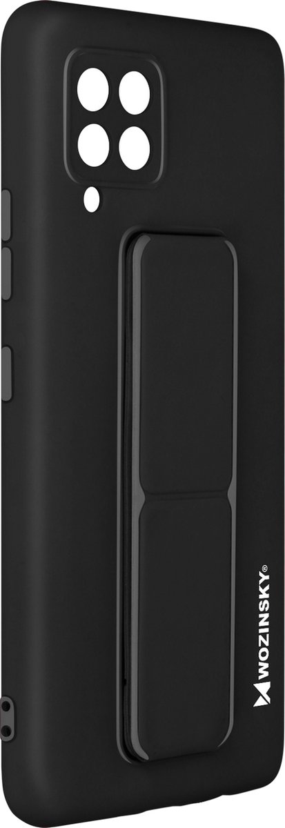 Wozinsky vouwbare magnetische steun Samsung Galaxy A42 silicone hoes zwart