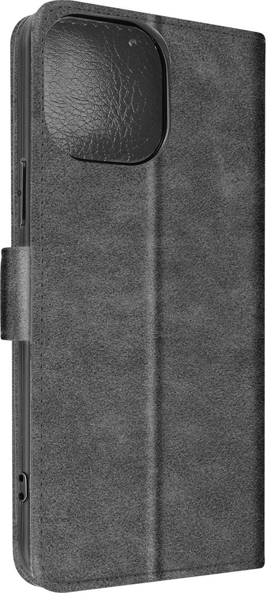 Geschikt voor Apple iPhone 14 Pro Max Bookcover Video Support Functie grijs