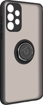 Geschikt voor Samsung Galaxy A52/A52s Bi-materiaal Case Ring Video-Ondersteuning zwart
