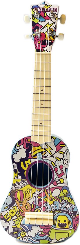 Ukulélé - Guitare jouet - Guitare Grafitti - 54CM | bol.com