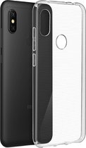 Geschikt voor Xiaomi Redmi Note 6 Pro Case Resistant Soft Flexible Gel Silicone transparant