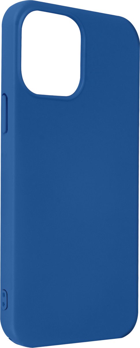 Avizar Hoesje Geschikt voor iPhone 13 Pro Max Siliconen Semi-rigide Soft-touch, Blauw