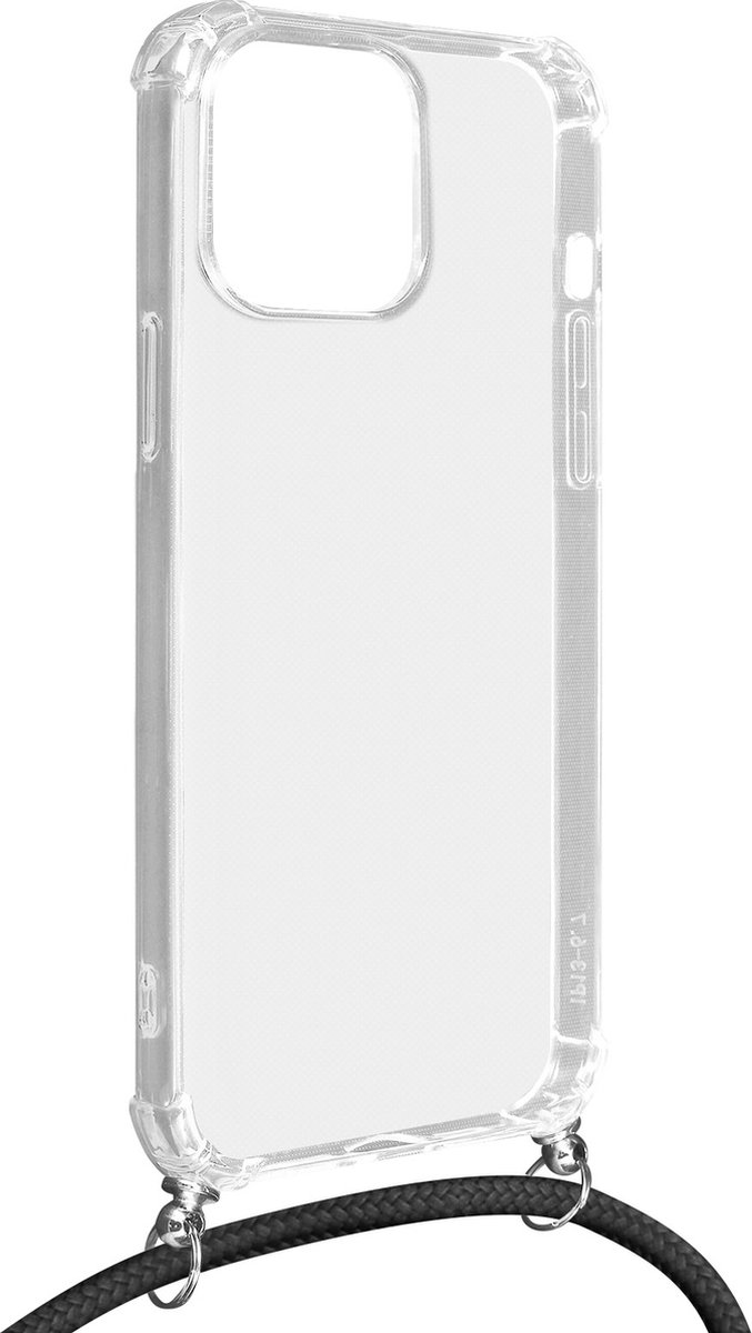 Hoesje Geschikt voor Apple iPhone 13 Pro Afneembaar koord – Zwart