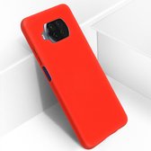 Geschikt voor Xiaomi Mi 10T Lite siliconen hoesje semi-rigide Soft-touch afwerking rood
