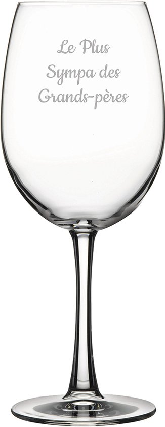 Verre à vin rouge gravé - 58cl - Le Plus Sympa des Grands-Pères | bol.com