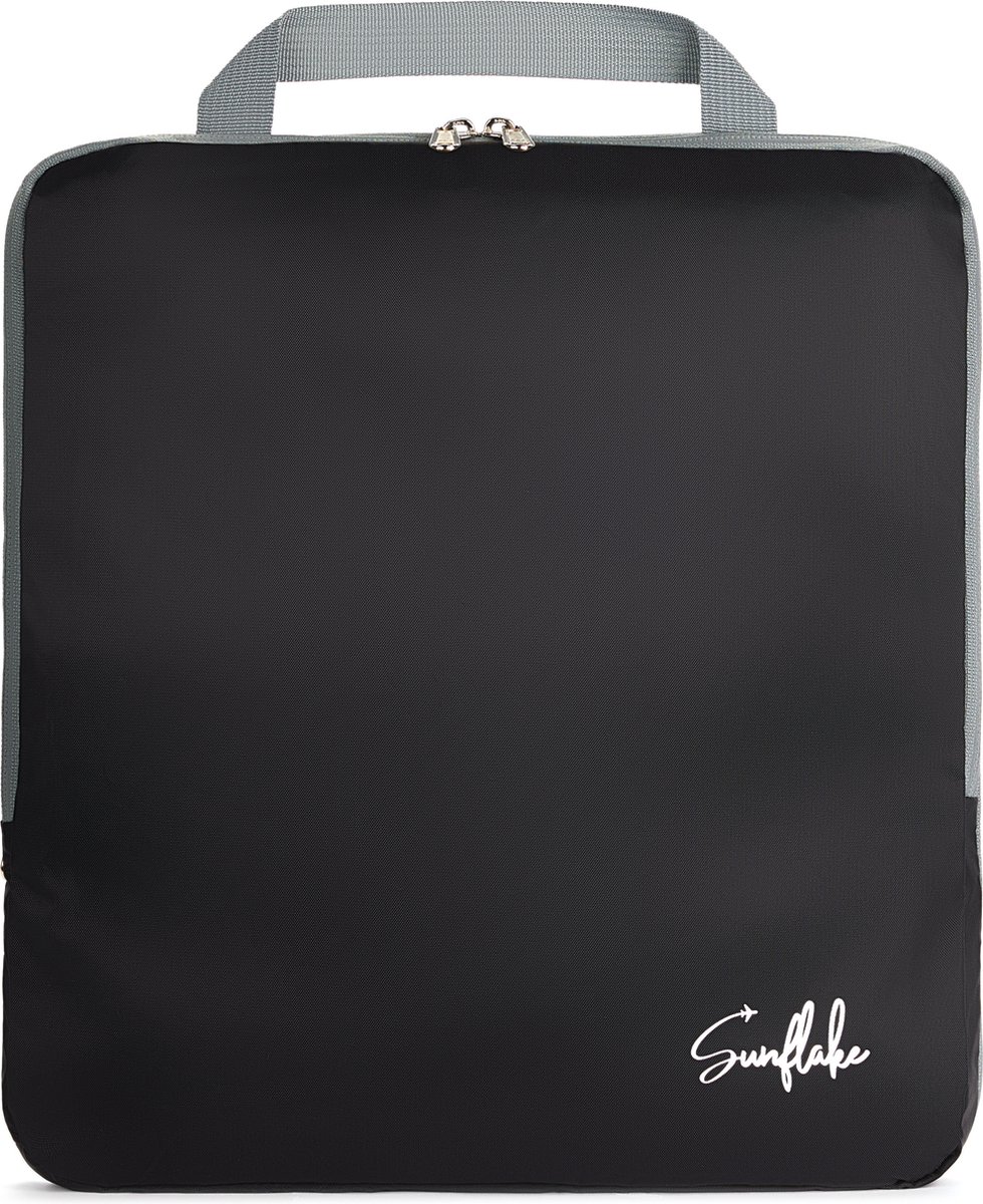 BÉIS 'The Compression Packing Cubes 6pc' in Black - 6 Piece Set Of Packing Compression Bags For Travel
