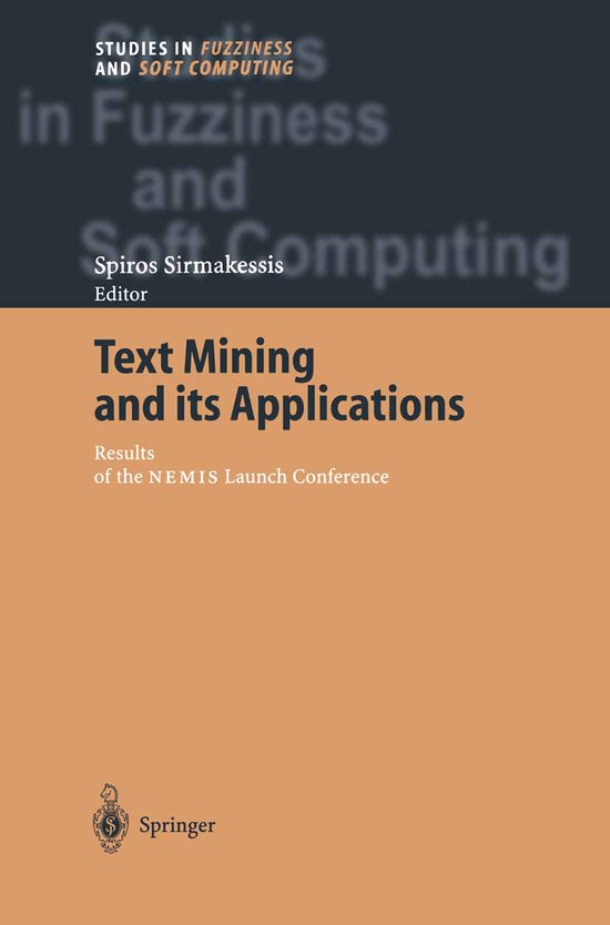 Text Mining and its Applications - cover