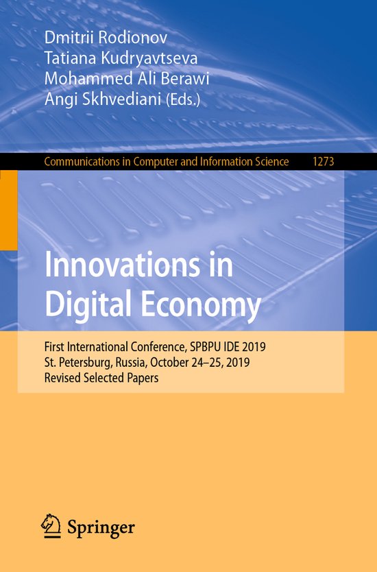 Communications in Computer and Information Science1273- Inno ... - cover