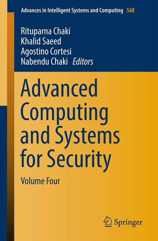 Advanced Computing and Systems for Security - cover