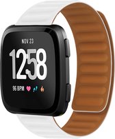 By Qubix geschikt voor Fitbit Versa 3 - Fitbit Versa 4 - Fitbit Sense 1 - Fitbit Sense 2 - Siliconen Loop bandje - Wit Smartwatchbandje bandje Armband Polsband Strap Band Watchband