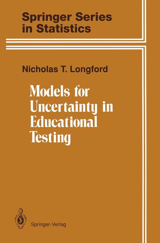 Models for Uncertainty in Educational Testing - cover