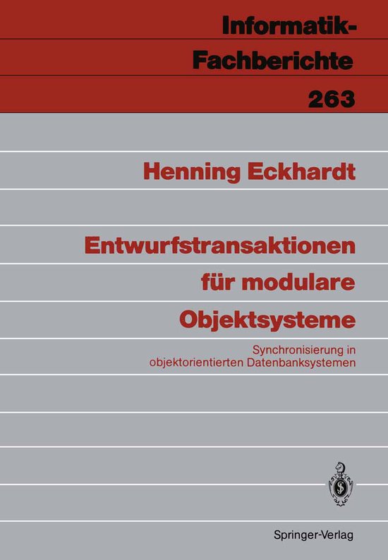 Entwurfstransaktionen Für Modulare Objektsysteme - cover