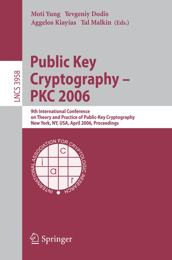 Public Key Cryptography - Pkc 2006 - cover