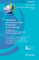 IFIP Advances in Information and Communication Technology- Information and Communication Technologies for Development. Strengthening Southern-Driven Cooperation as a Catalyst for ICT4D