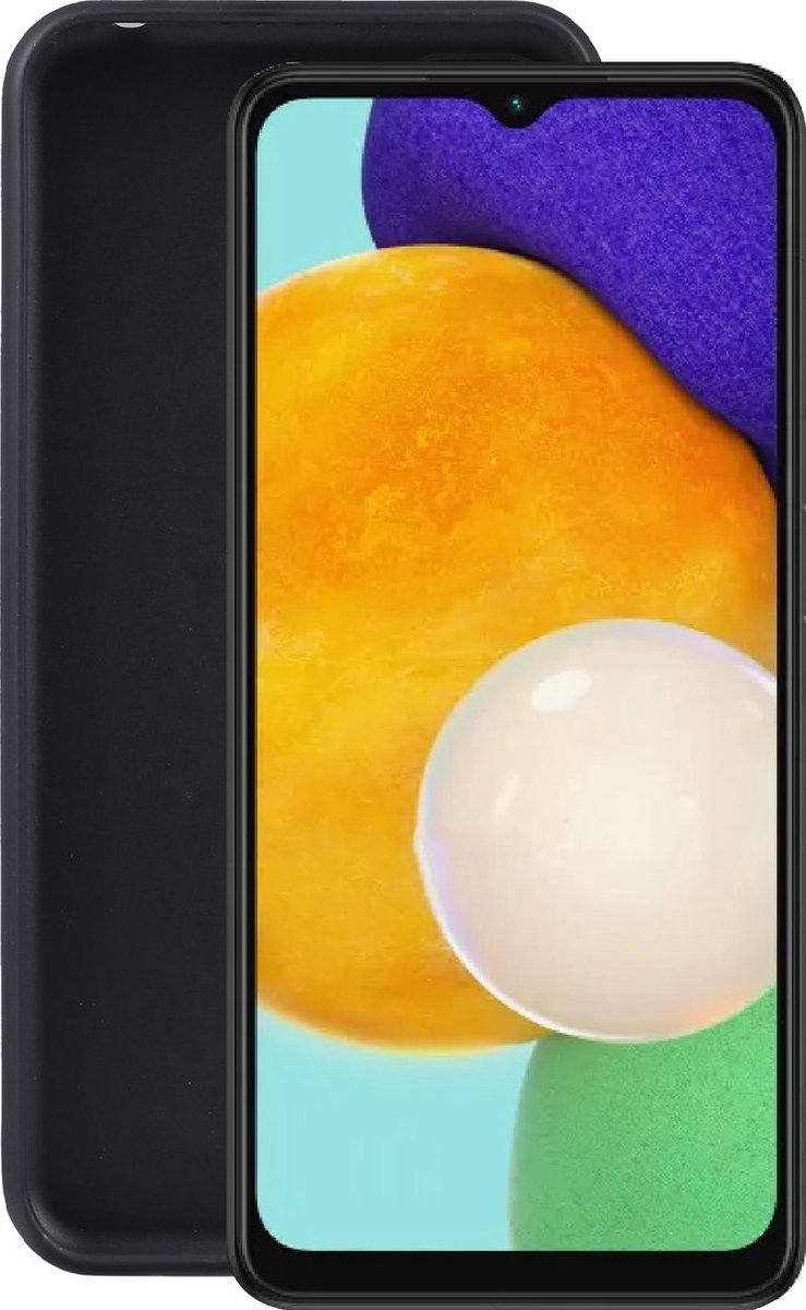 Mobigear Hoesje geschikt voor Samsung Galaxy A04s Telefoonhoesje Flexibel TPU | Mobigear Colors Backcover | Galaxy A04s Case | Back Cover - Zwart