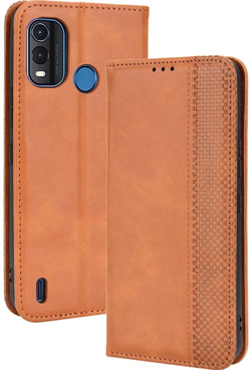 Mobigear Telefoonhoesje geschikt voor Nokia G11 Plus Hoesje | Mobigear Sensation Bookcase Portemonnee | Pasjeshouder voor 3 Pasjes | Telefoonhoesje voor Pinpas / OV Kaart / Rijbewijs - Cognac