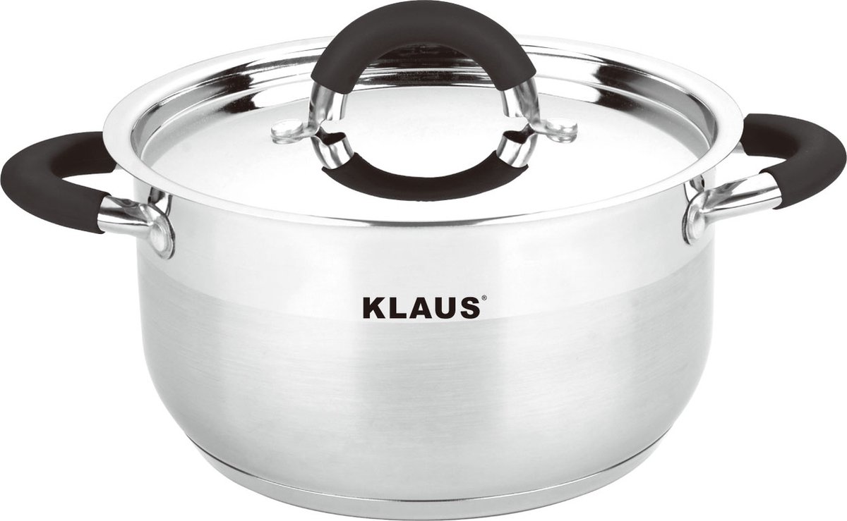 Klaus Pan 22cm-RVS-ZWART
