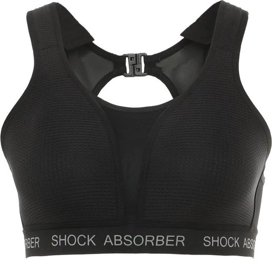Shock Absorber Ultimate Run Bra Padded Sportbeha Dames Zwart Silver