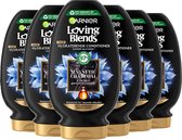 Garnier Loving Blends Magnetic Charcoal Zuiverende & Hydraterende Conditioner Voordeelverpakking - Vette Hoofdhuid, Droge Lengtes - 6 x 250ml