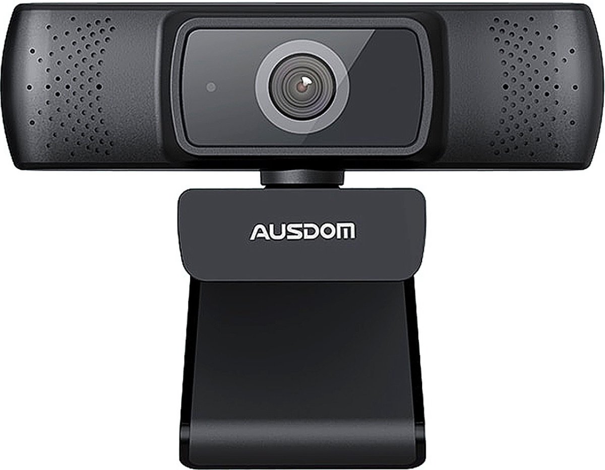 AUSDOM Webcam - Webcam Voor PC Full HD - Webcam met Microfoon En Noise-Canceling - Wijde Lens - Hoge Kwaliteit