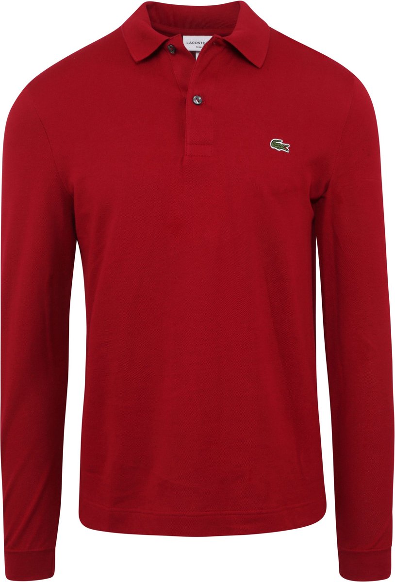 Polo lacoste manche longue rouge 2025