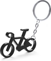 Sleutelhanger fiets - Sleutelring - Sleutelhangers volwassenen - Aluminium - zwart