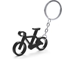 Sleutelhanger fiets - Sleutelring - Sleutelhangers volwassenen - Aluminium - zwart