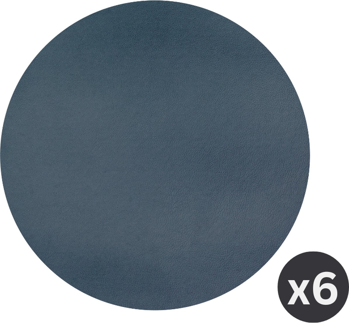 Placemat rond - TOGO - 38cm, SET/6, blauw