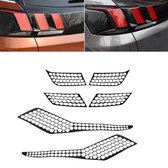 Passend Voor Peugeot 3008 3008GT 2017 2018 2019 Achterlicht Licht Lamp Cover Honingraat Sticker Achterlichten Decoratie