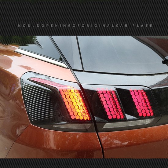 Couvercles Décoratifs Pour Feux Arrière Et Anti-Brouillard Peugeot 3008 (2009-2015) - Lot De 2 Pièces, En ABS, Adhésif 3M - 5