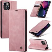 CASEME iPhone 13 hoesje - Wallet Case - Roze - Caseme