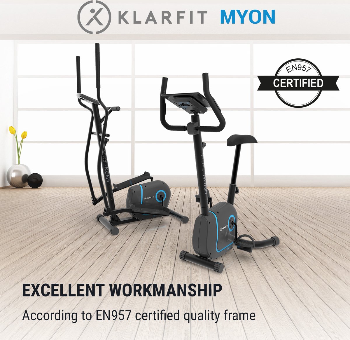 Klarfit Myon Cycle hometrainer met Magnetisch Remsysteem - afbeelding 3