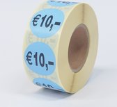 "10 euro" - Autocollants prix op rol - 1000 étiquettes - rond 35mm