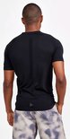 Zwarte Craft sportshirt, achterkant met verticale lijn en kleine stippen logo.