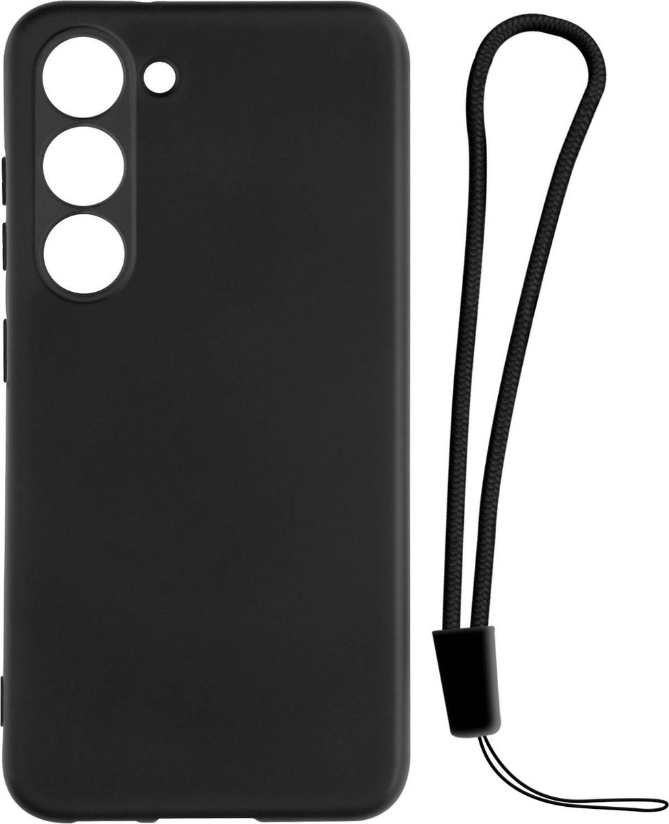 Geschikt voor Samsung Galaxy S23 hoesje Siliconen met Soft-touch afwerking zwart