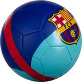 Voetbal FC Barcelona bleu/turquoise avec logos taille 5