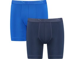 2-pack extra lange pijpjes boxershort heren - Microfiber heren ondergoed - Kruipt niet op - Tegen schurende benen - Sport ondergoed mannen - S - Zwart