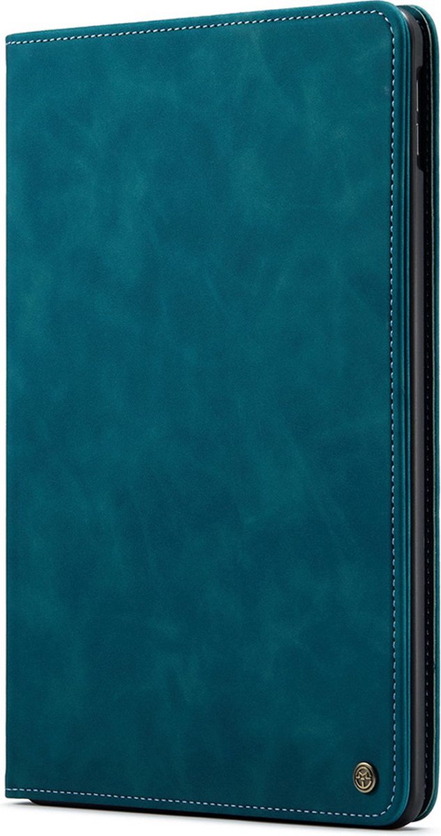 iPad 10.9 2022 (10e gen) Bookcase hoesje - CaseMe - Effen Groen - Kunstleer